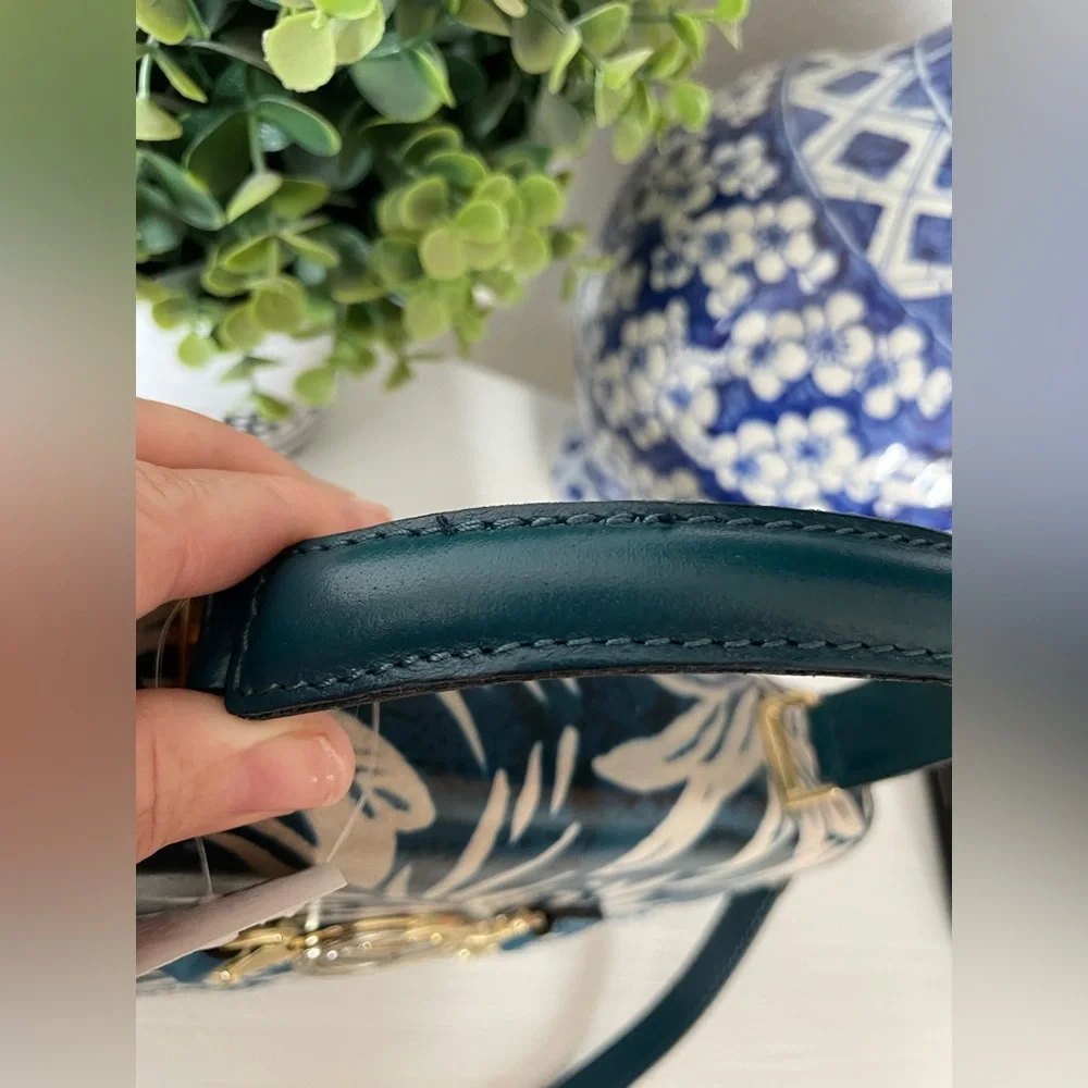 PATRICIA NASH LEATHER PORCILI SATCHEL WITH CROSSBODY STRAP BAG MSRP $ 199 NEW - Picture 7 of 14